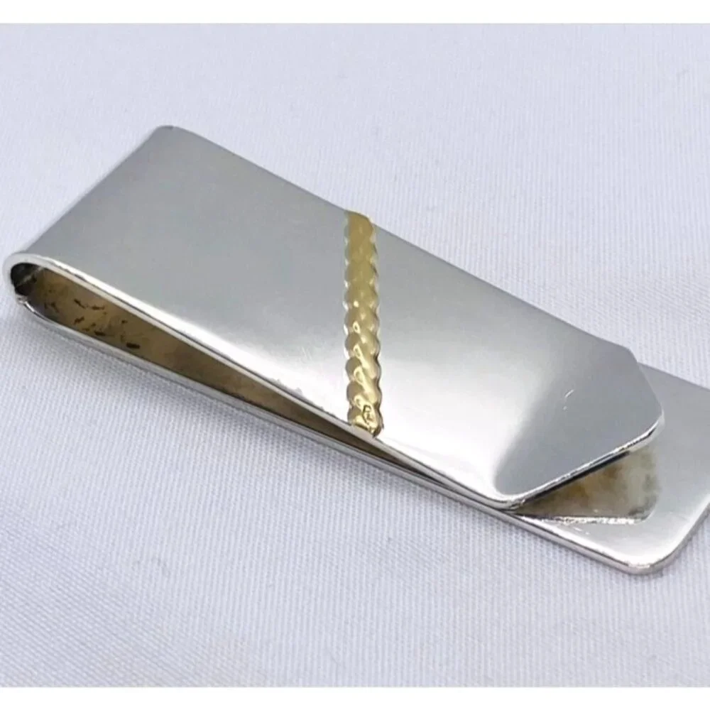 Tiffany & Co Sterling Silver 925 18K Money Clip 19.4 Grams